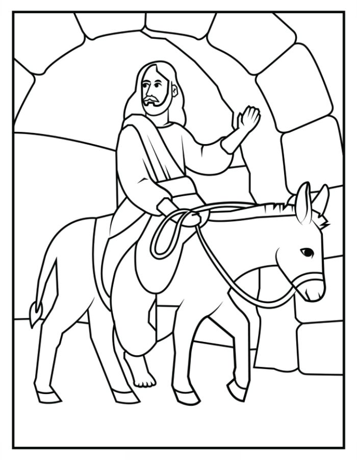 Easter Jesus Coloring Page