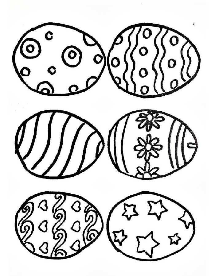 Easter Egg Templates Coloring Page