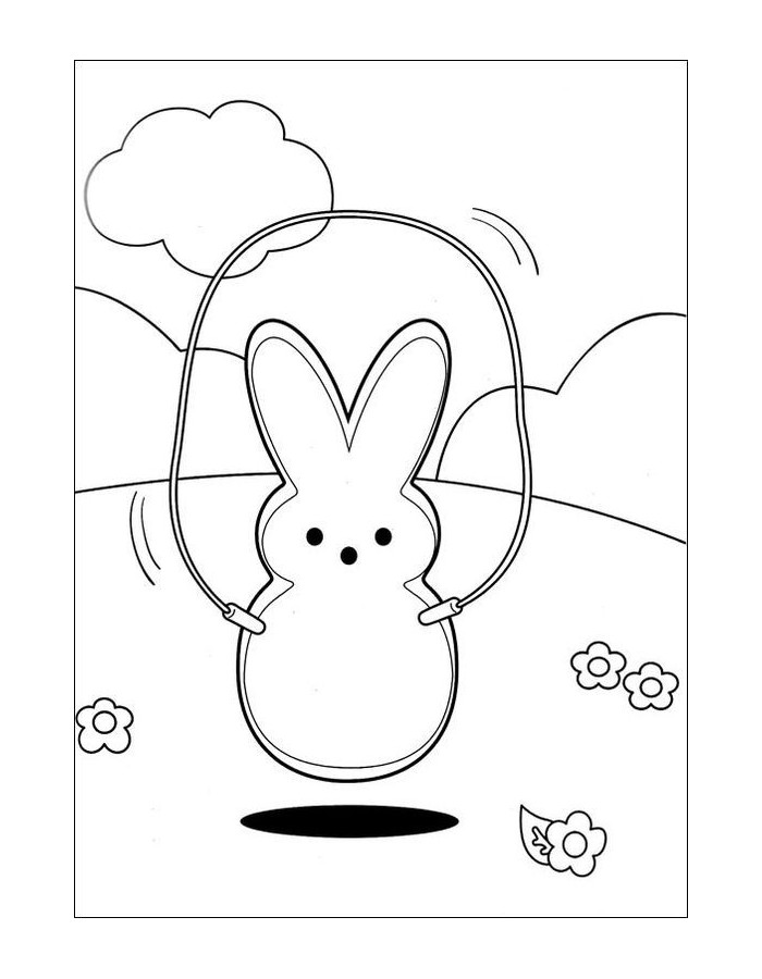 Easter Peep Printable Pdf Coloring Page