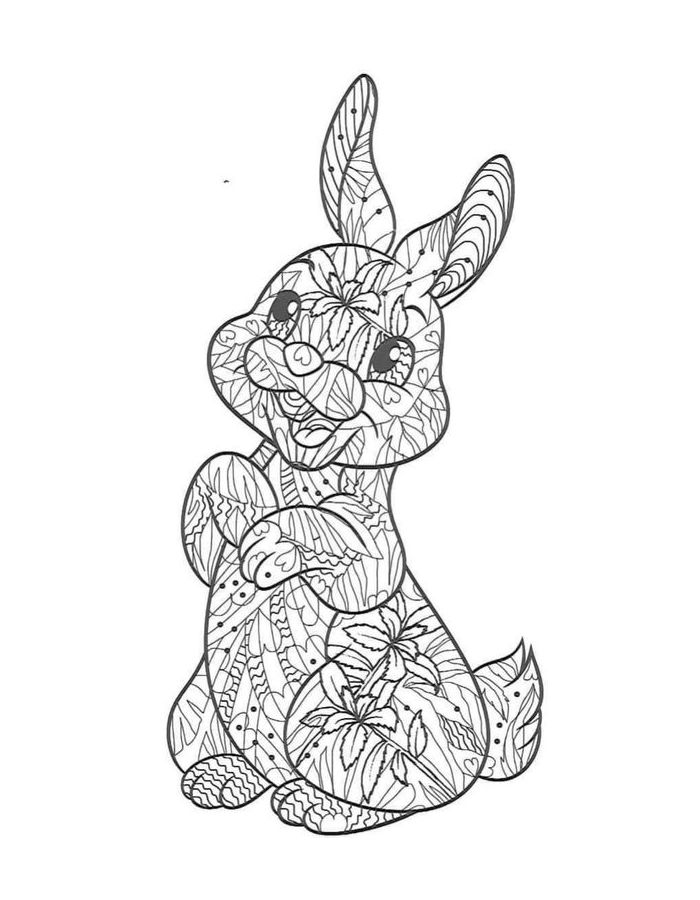 Easter Zentangle Coloring Page