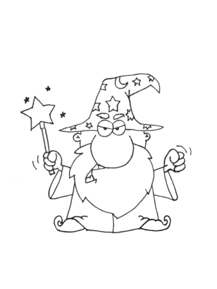 Easy Wizard Drawing For Kids