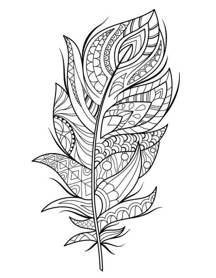 Easy Zentangle Coloring Page