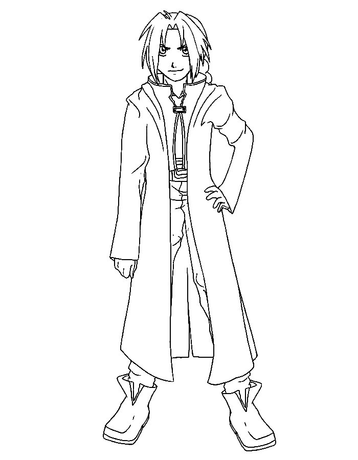 Edward Elric Coloring Page