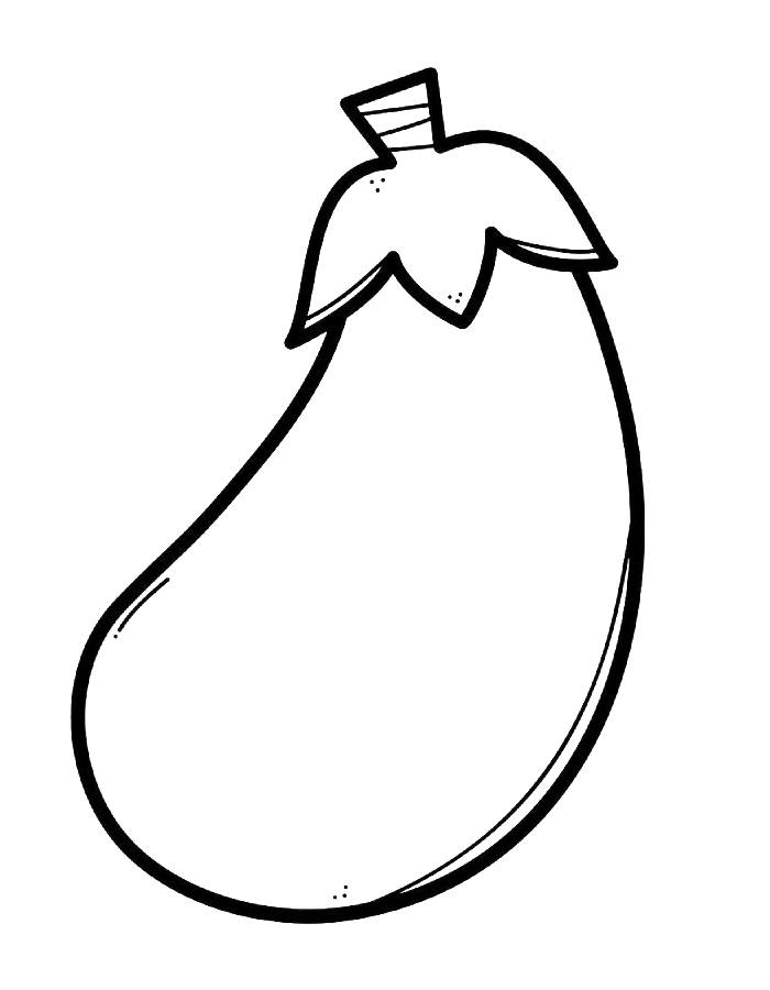 Eggplant Line Art Coloring Page