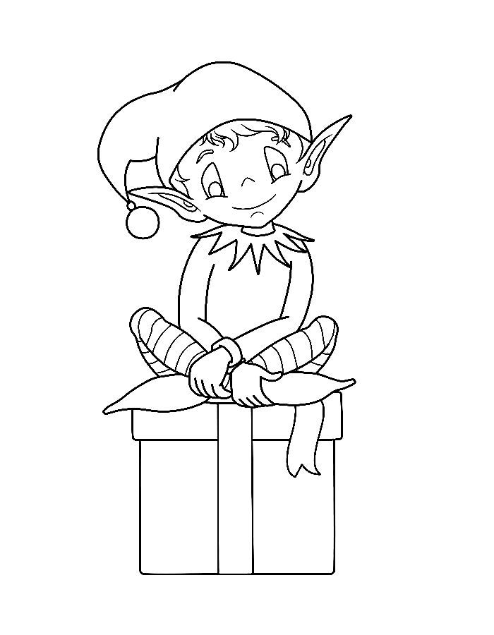 Elf On The Shelf For Kids Coloring Page