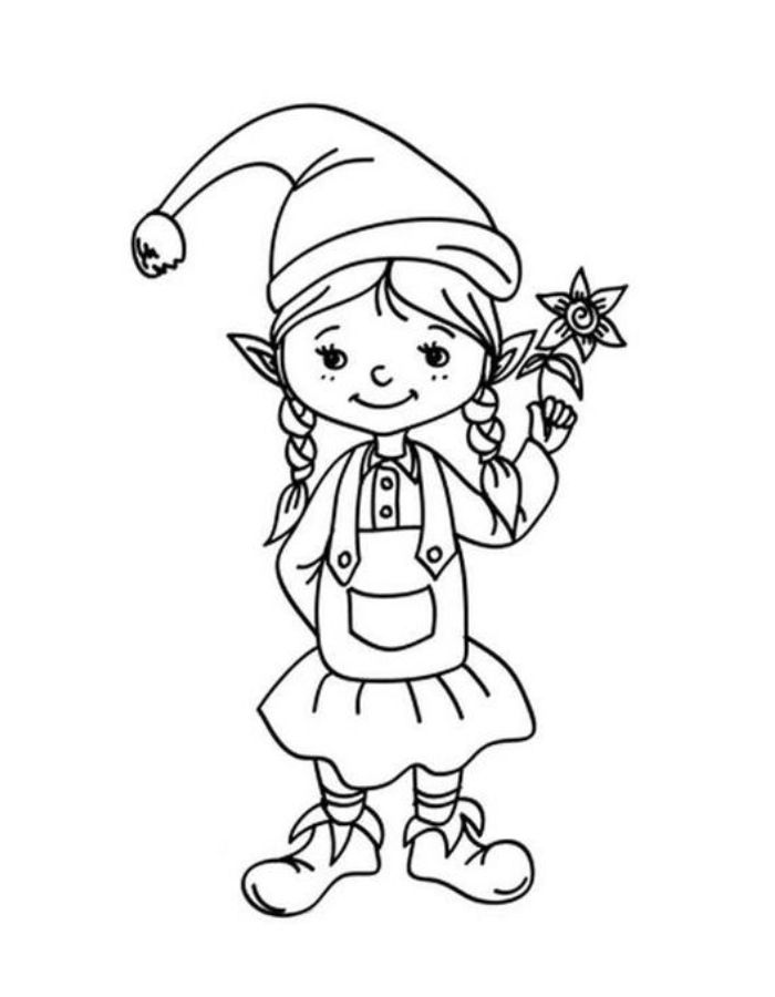 Elf On The Shelf Image Coloring Page