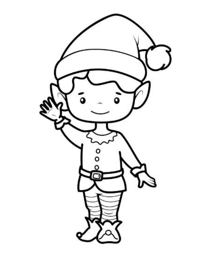 Elf On The Shelf To Print Coloring Page