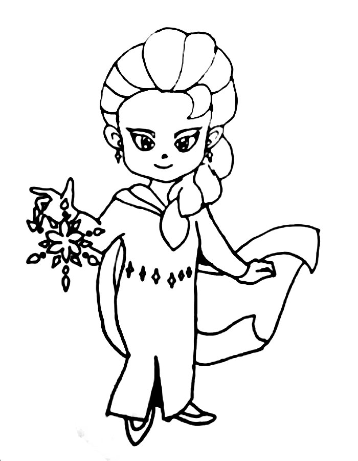 Elsa From Frozen Coloring Page