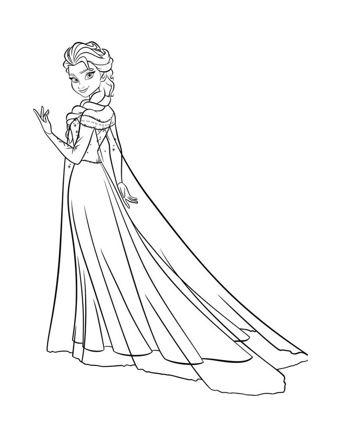 Elsa Princess Sheets For Kids Coloring Page