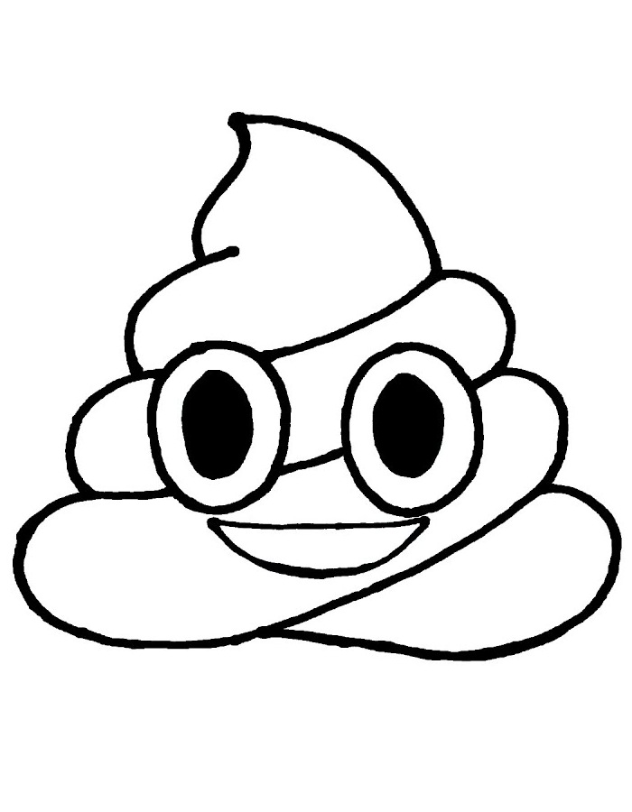 Emoji Poop Coloring Pages