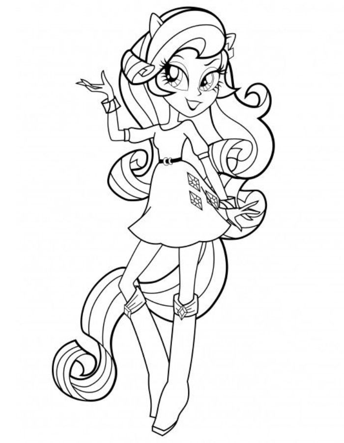 Equestria Girl Drawing Coloring Page