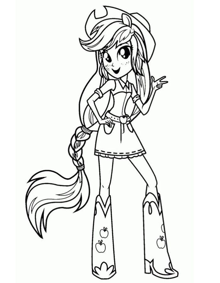 Equestria Girl Free Picture Coloring Page