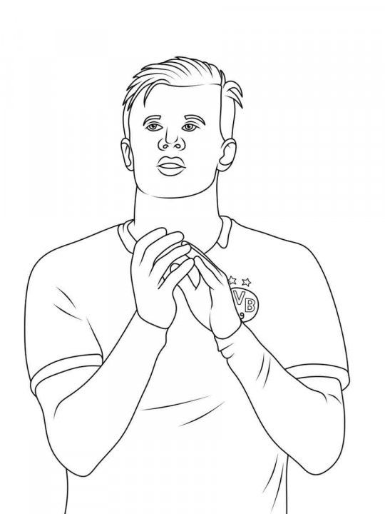 erling haaland coloring pages