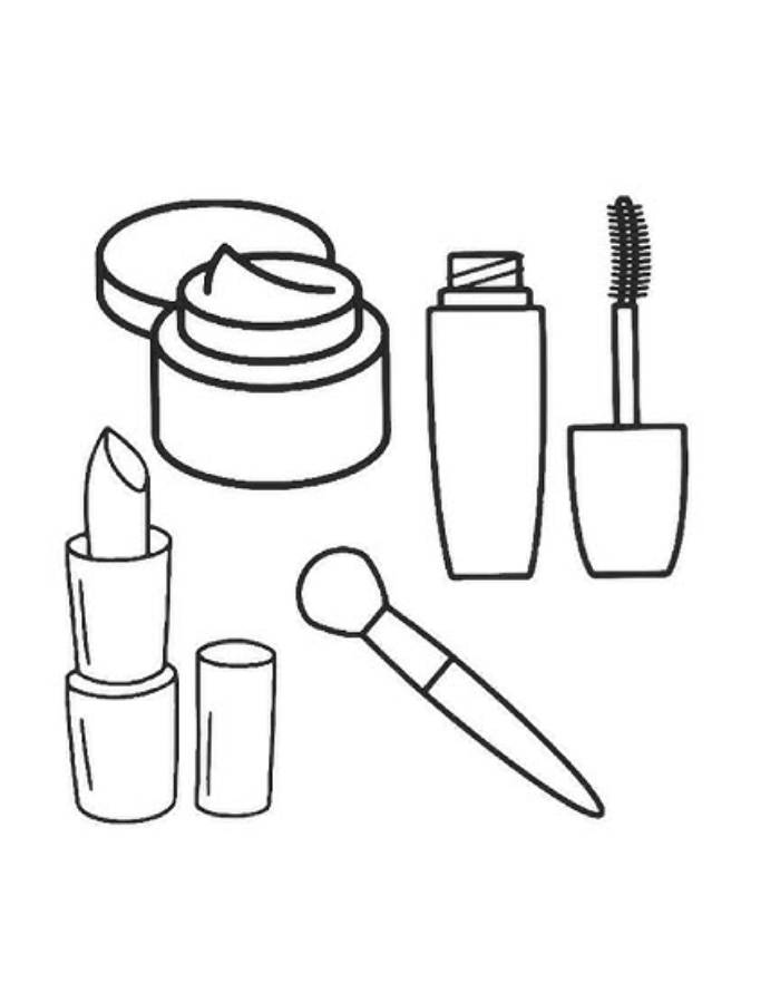 Face Makeup Coloring Page