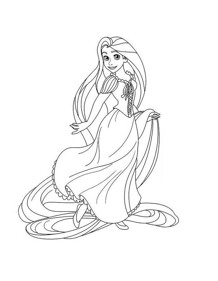 Fairy Tale Rapunzel Fairy Tale Rapunzel Coloring Page