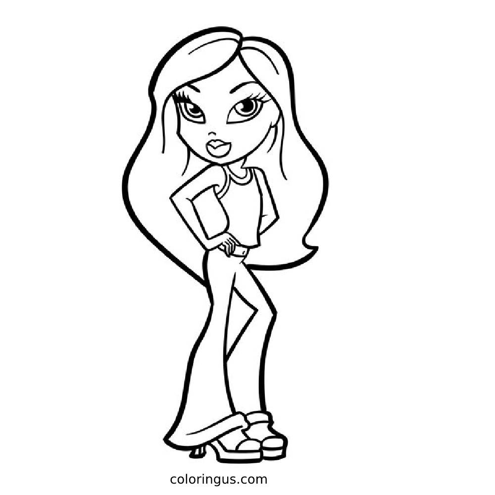 fashion bratz coloring page