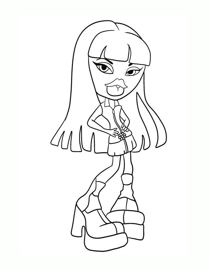 Fashion Bratz Coloring Page