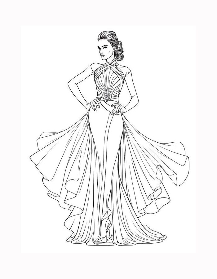 Fashion Pictures To Color Coloring Page