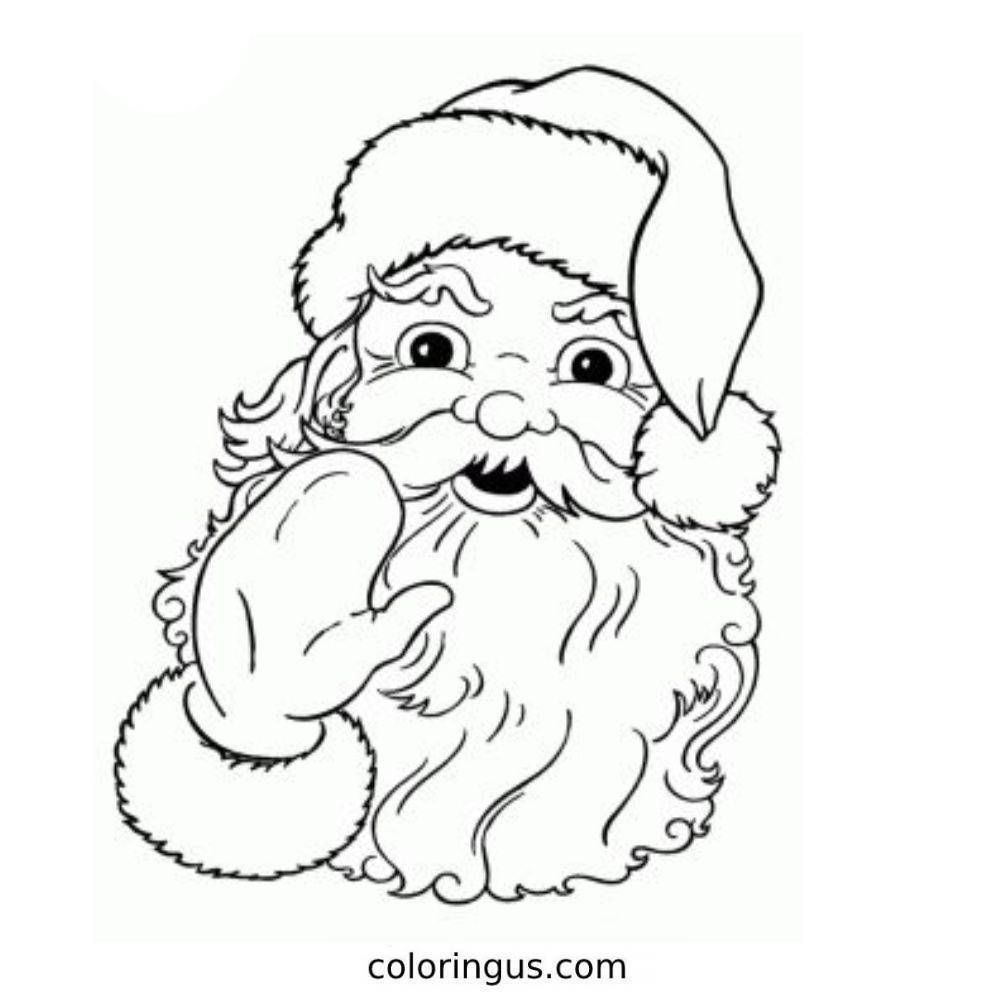 Father Christmas Pictures To Colour Coloring Page