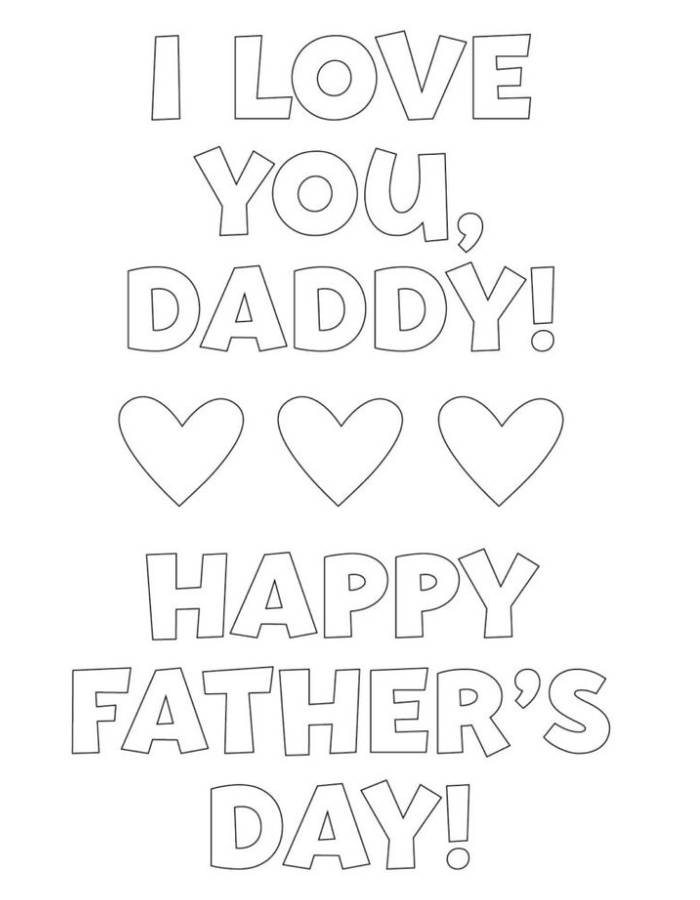 Father’s Day Printable Outline