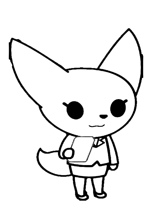 Fenneko From Sanrio Coloring Page