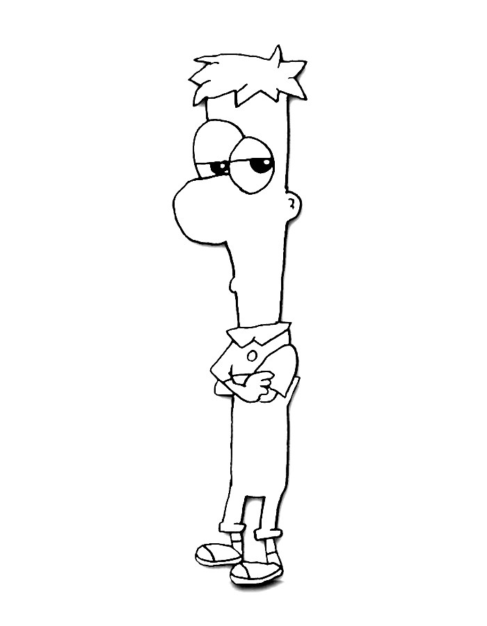 Ferb Fletcher Phineas And Ferb Coloring Page