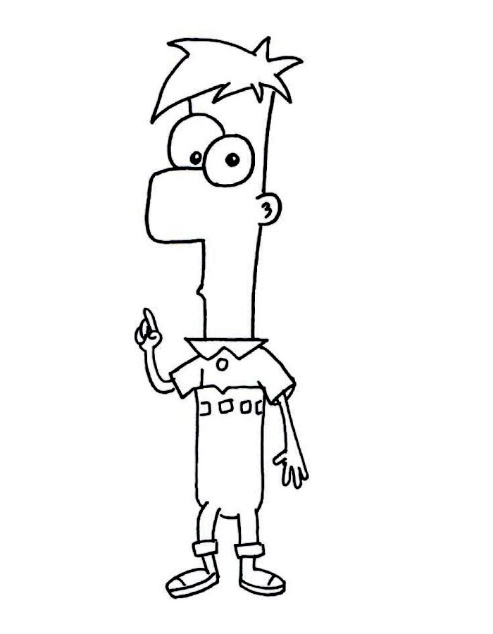 Ferb Fletcher Coloring Page