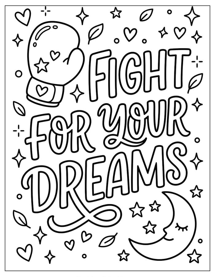 Fight For Your Dreams Coloring Page