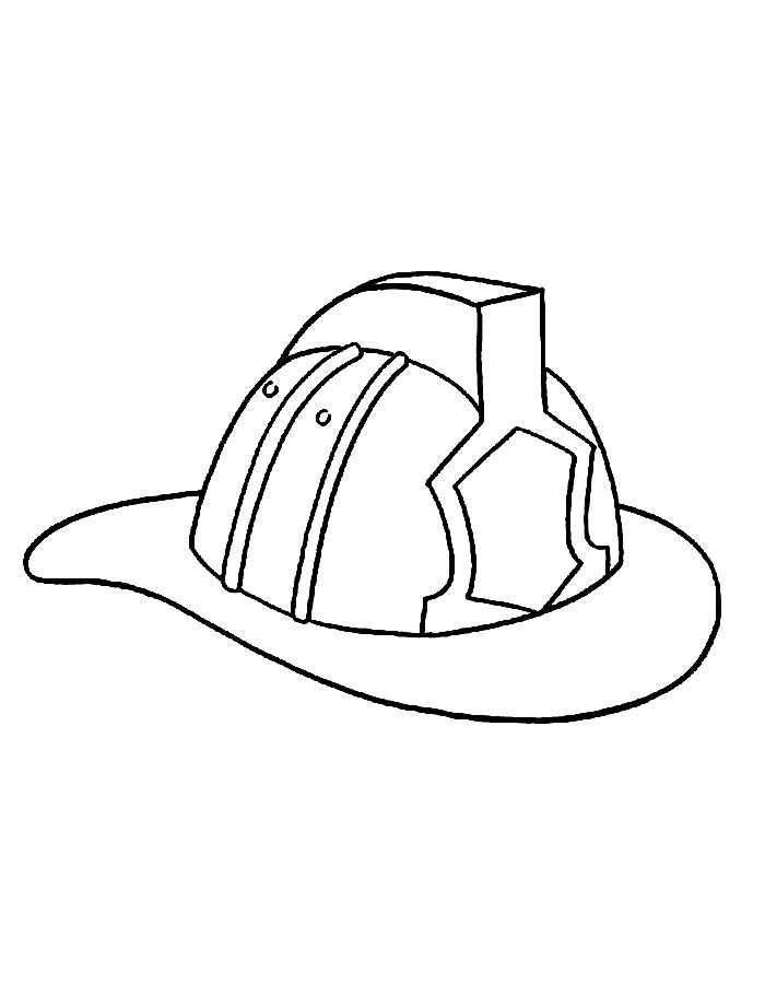 Firefighter Hat Coloring Page