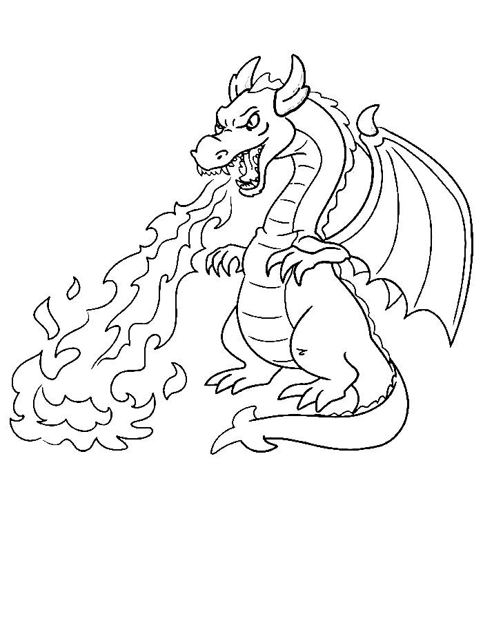 Dragon Coloring Pages Realistic