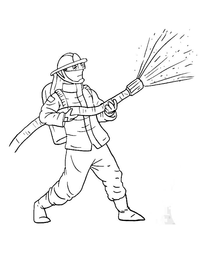 Firefighter In Action