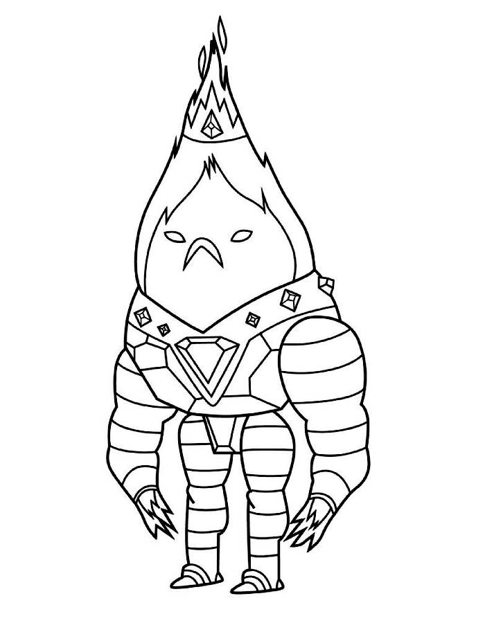 Flame King Coloring Page