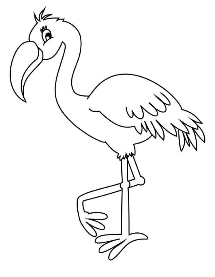 Flamingo Color Sheet Coloring Page