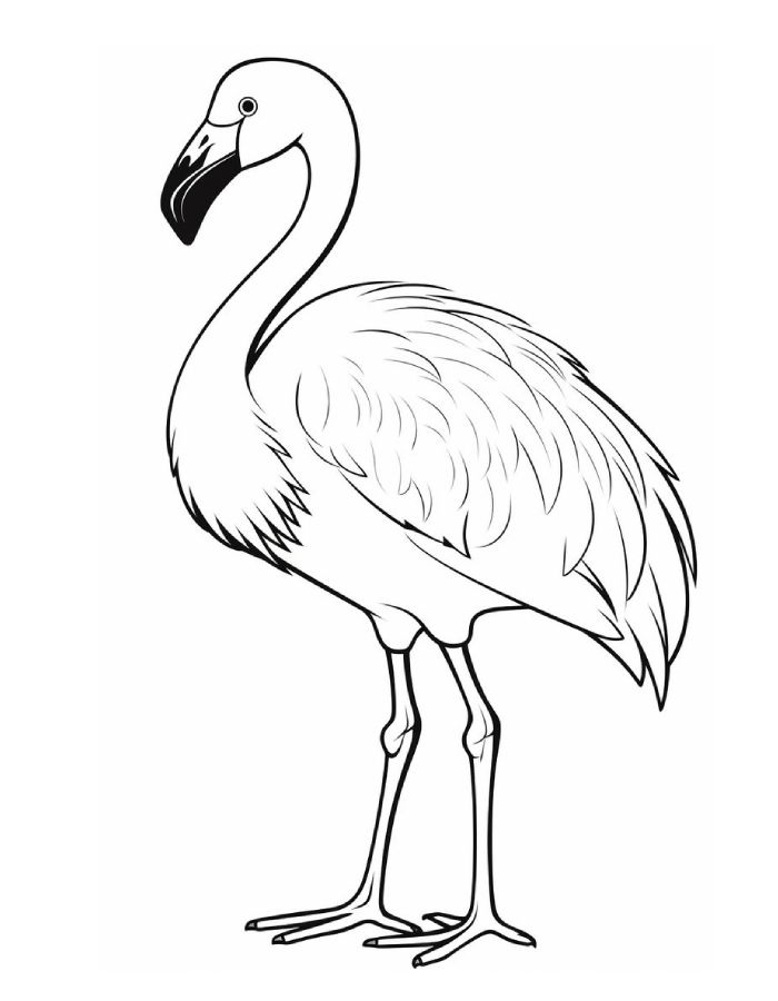 Flamingo To Print Coloring Page