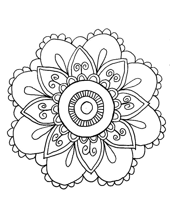 Flower Mandala Coloring Pages