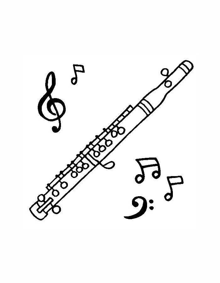 Flute Coloring Page