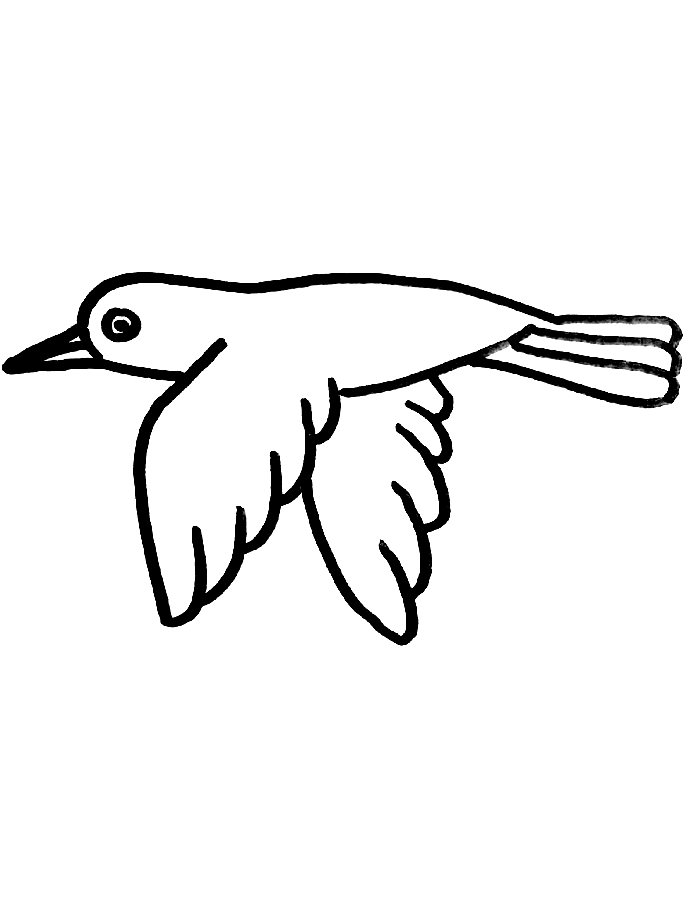 Flying Crow Coloring Page