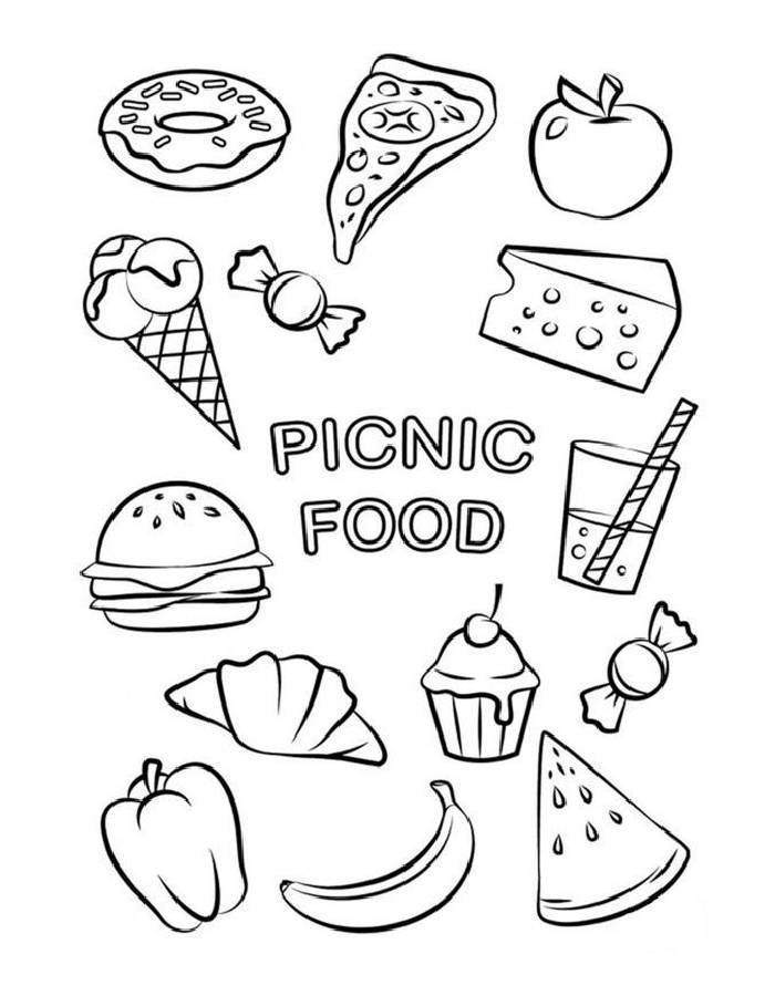 Food Group Coloring Page