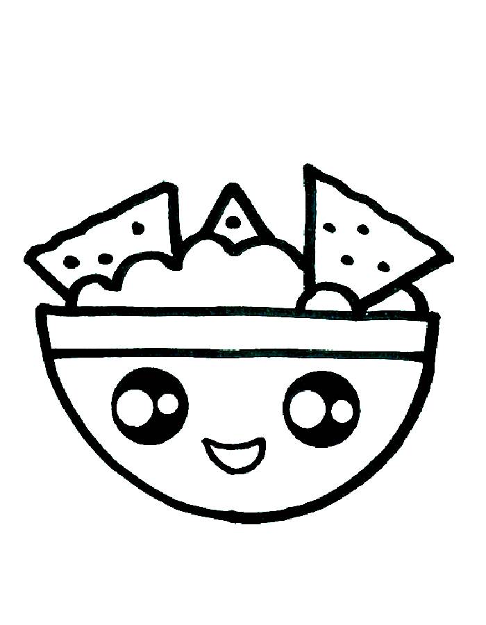 Food With Faces Coloring Page