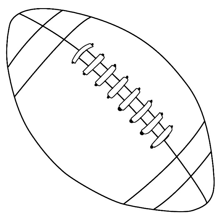 Football line drawing coloring page