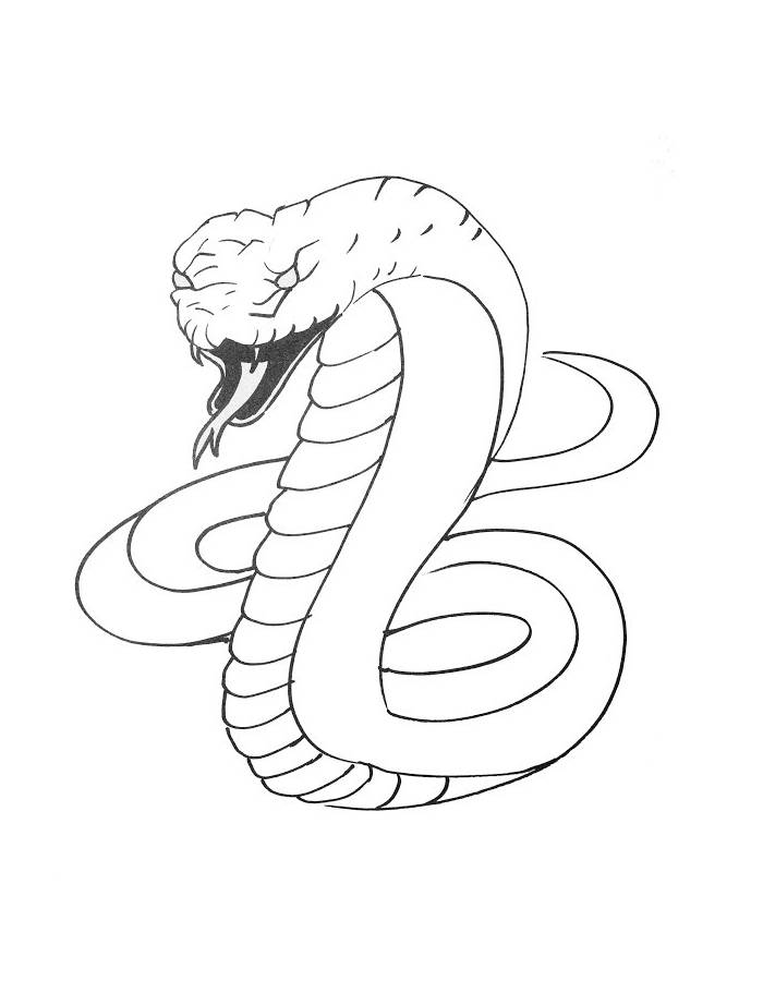 Forest Cobra Coloring Page