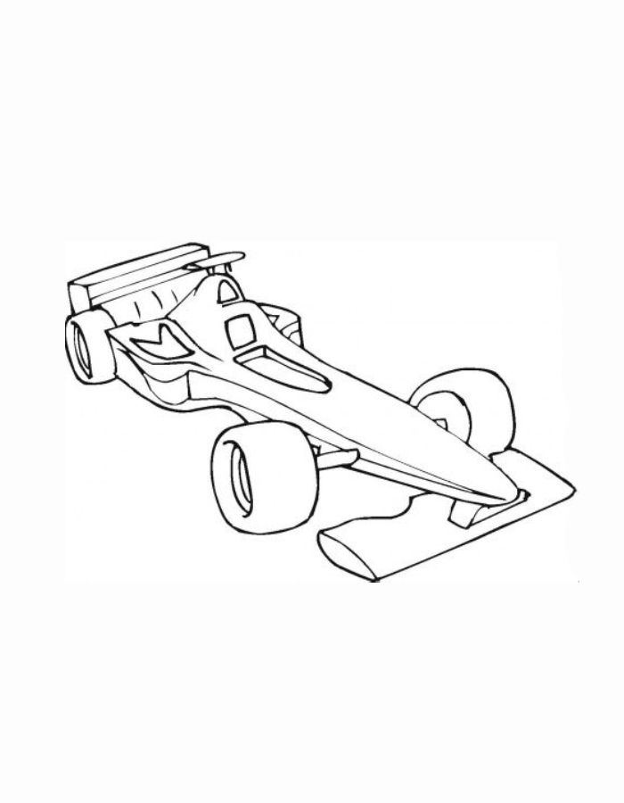 Formula 1 Drawing Coloring Page