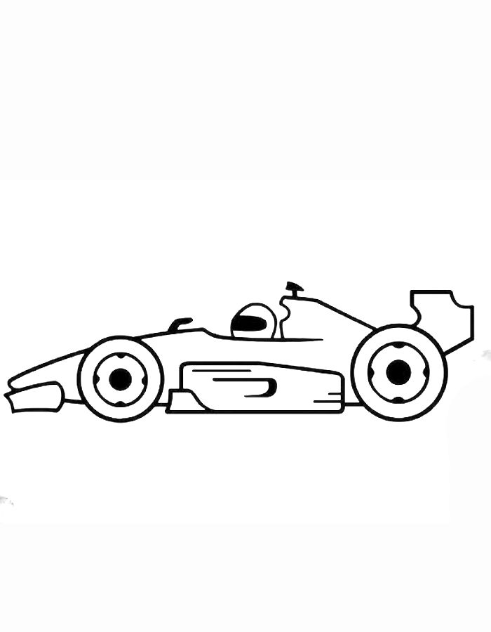 Formula 1 Race Car Coloring Page