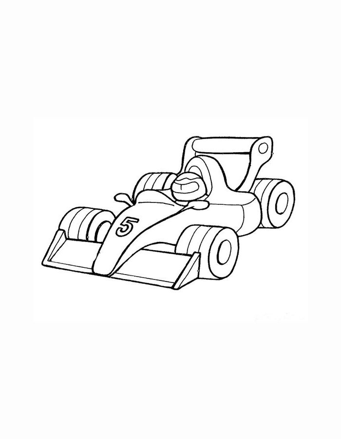 Formula One Art Coloring Page