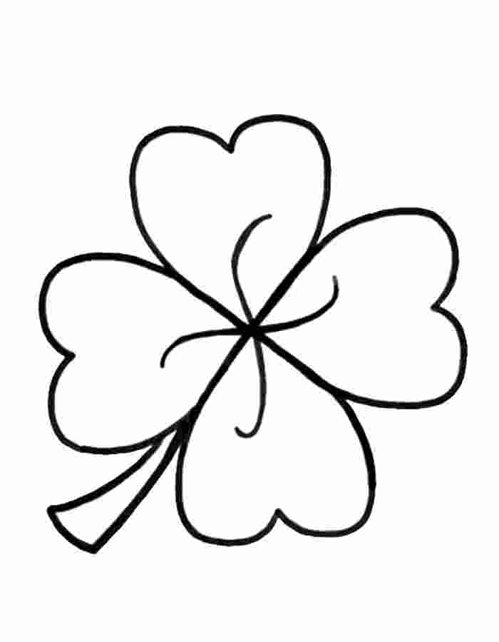 Four Leaf Clover Or Shamrocks Coloring Page