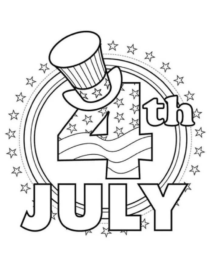 Fourth of July  coloring page