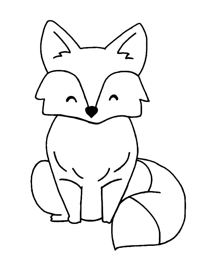 Fox Line Art Pdf Coloring Page