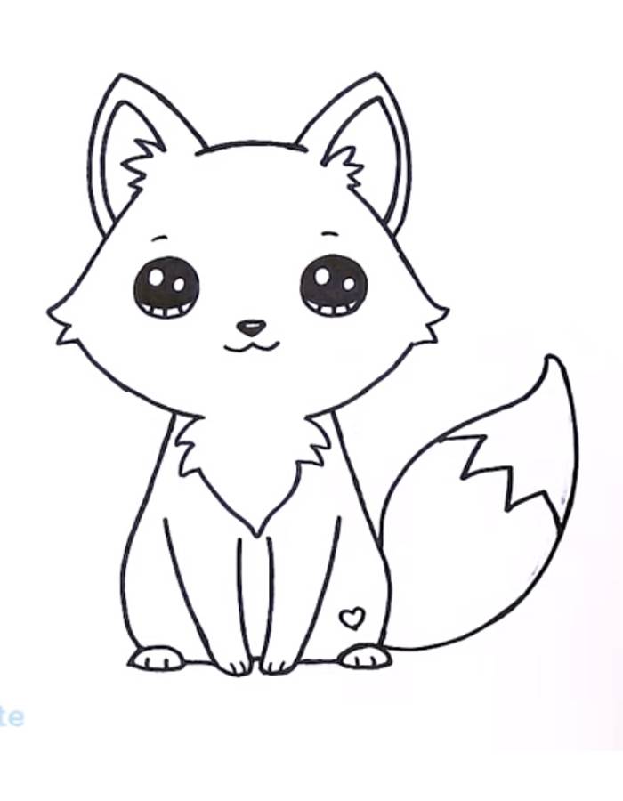 Fox Picture To Color Coloring Page