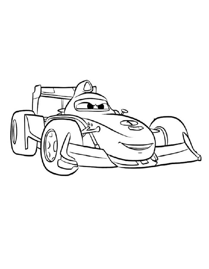 Francesco Bernoulli Racing Disney Car Coloring Page