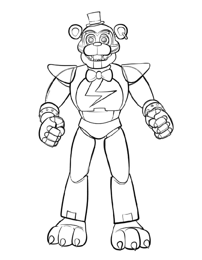 Freddy Fazbear Coloring Page